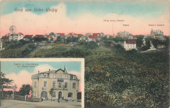 01705 Unterweissig Freital Gasthof Martha Damm o 1911