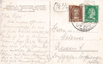 01723 Landberg Wilsdruff Gasthaus Reinhardt Walther o um 1929