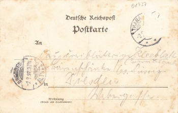 01737 Kurort Hartha Tharandt Gasthof M Schirmer Litho o 1897