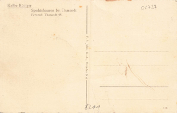 01737 Spechtshausen Kurort Hartha Tharandt Kaffee Ruediger Interior view * around 1930