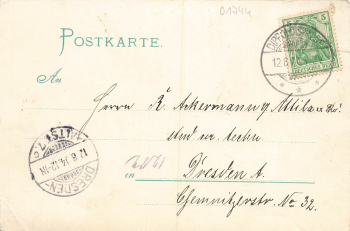 01744 Dippoldiswalde Studentica Litho o 1904