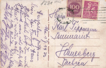 01744 Obercarsdorf Dippoldiswalde Gasthof o 1923