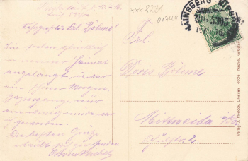 01744 Reichstaedt Dippoldiswalde Koerners Gasthof Railway Post Office Hainsberg-Kipsdorf Train 5305 o 1916