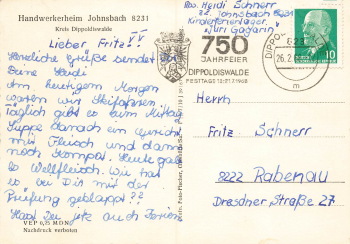 01768 Johnsbach Glashuette Handwerkerheim o 1968
