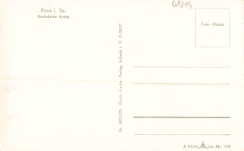 01796 Pirna Elbe Katholische Kirche * 1955