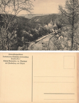 01809 Weesenstein Schloss mit Finkenfang und Maxen um 1920