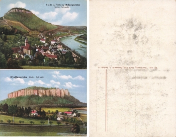 01824 Koenigstein and Pfaffenstein Saxon Switzerland * around 1920