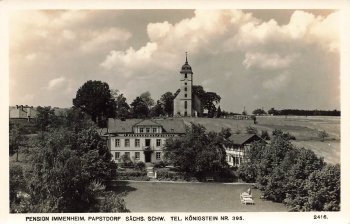 01824 Papstdorf Pension Immenheim Sächsische Schweiz * um 1950