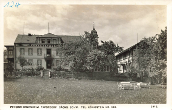 01824 Papstdorf Pension Immenheim Saxon Switzerland * around 1950eim Sächsische Schweiz * um 1950
