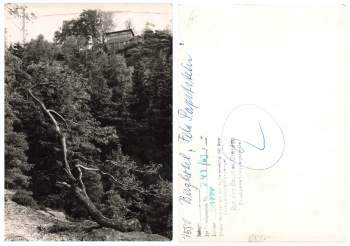1824 Papststein Berghotel Elbsandsteingebirge Print template with printing permission *1963 Hanich1580