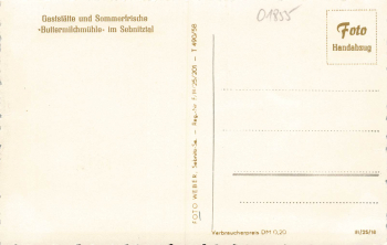 01848 Buttermilchmühle Sächsische Schweiz * um 1950