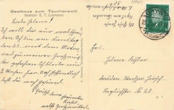 01906 Uhyst am Taucher Sachsen Gasthaus zum Taucherwald o 1929