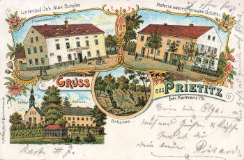 01920 Prietitz Elstra Restaurant Lindenhof Litho o 1901