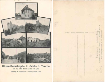 04425 Taucha storm catastrophe Sehlis o 3.6.1912