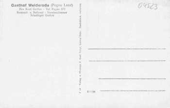 04523 Weideroda Pegau  Gasthof * um 1930