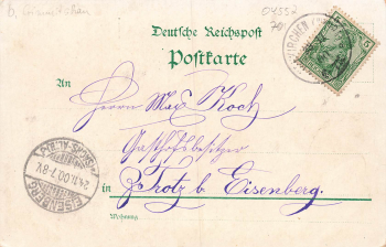 04552 Wyhra Borna Litho Gasthof Kirche o 1900