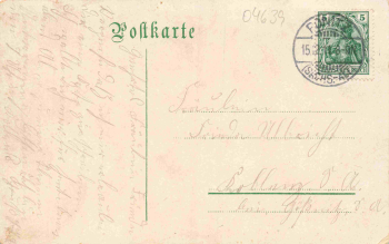 04639 Gosel Ponitz Gasthaus zur sächsischen Grenze Litho o 1911
