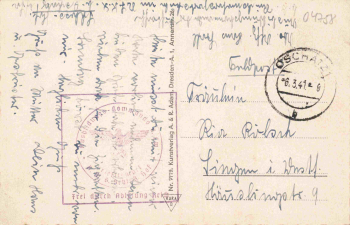 04769 Hof Naundorf Motor-Sport-Schule des NSKK Sachsen Feldpost Ausbildungs-Kommando o Oschatz 1941