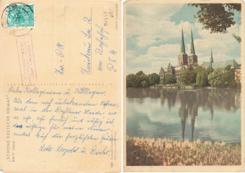 04774 Ochsensaal country postmark o 1960 on postcard Luebeck