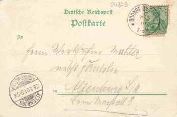 04808 Frauwalde Lossatal Gasthof zum Waldschlösschen Litho o1901