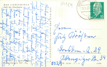 04924 Bad Liebenwerda Park des Moorbades o 1965