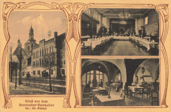 06333 Hettstedt Gruss aus dem Ratskeller o 1912