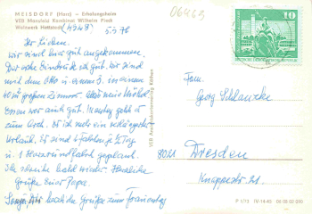 06463 Meisdorf Falkenstein Harz Erholungsheim o 1976