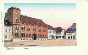 06780 Zörbig Anhalt Rathaus golden windos Karte * um 1900