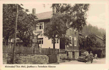 07318 Wickersdorf Saalfeld Gasthaus Ferienheim Kämmer Landpoststempel 1956