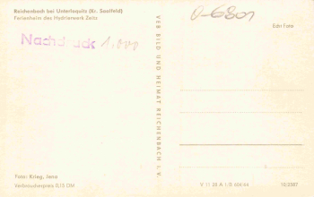 07330 Reichenbach Probstzella Thüringen Ferienheim des Hydrierwerk Zeitz * 1964