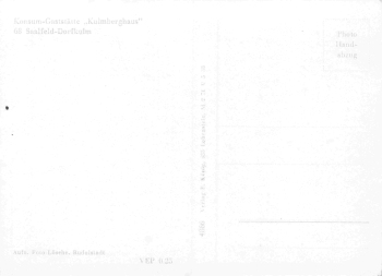 07333 Dorfkulm Konsum Gaststätte "Kulmberghaus" * 1971