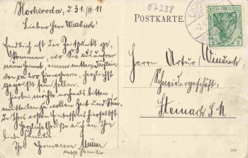 07338 Hockeroda Kaulsdorf Thüringen Gasthaus zum Bahnhof o 1911