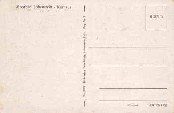07356 Bad Lobenstein Kurhaus * um 1940