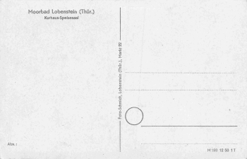 07356 Bad Lobenstein Kurhaus Speisesaal * um 1950