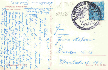 07356 Bad Lobenstein vom Geheeg o 1957