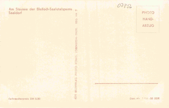07356 Saaldorf Bad Lobenstein am Stausee * 1956