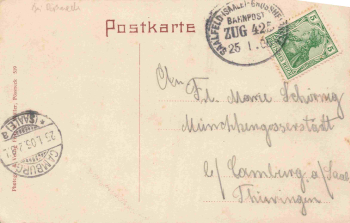07381 Langenorla Gasthaus zum Orlathale Jugendstilkarte o 1906