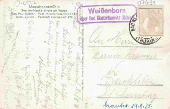 07639 Weißenborn Meuschkensmühle Mühltal o 1964