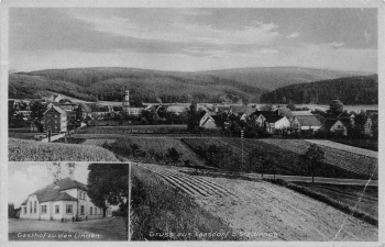 07646 Laasdorf Thüringen Gasthof zu den Linden o 1933