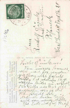 07646 Laasdorf Thüringen Gasthof zu den Linden o 1933