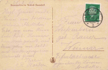 07646 Rausdorf Thüringen Schloss o 1929
