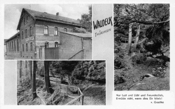 07646 Waldeck Thüringen Gasthof zum alten Schloss * 1960