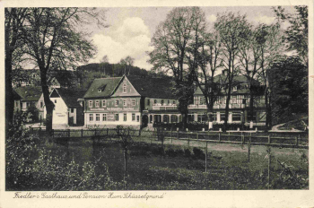 07646 Wolfersdorf Thüringen Fiedlers Gasthaus zum Schlüsselgrund o 1937