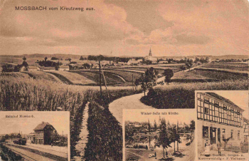 07907 Mossbach Bahnhof Geschäft Vielhauer * um 1920