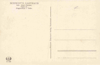 07924 Ziegenrück Schmidts Gasthaus * um 1920