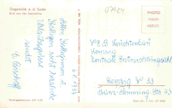 07924 Ziegenrück gebraucht 1957
