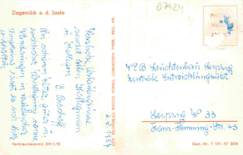 07924 Ziegenrück gebraucht 1957