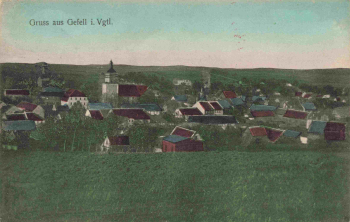 07926 Gefell Vogtland Totalansicht o 1912