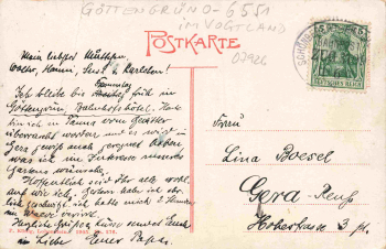 07926 Göttengrün Gefell Bahnhofshotel o 1907