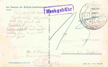 07929 Kloster Stausee der Bleiloch-Saaletalsperre o 1959
